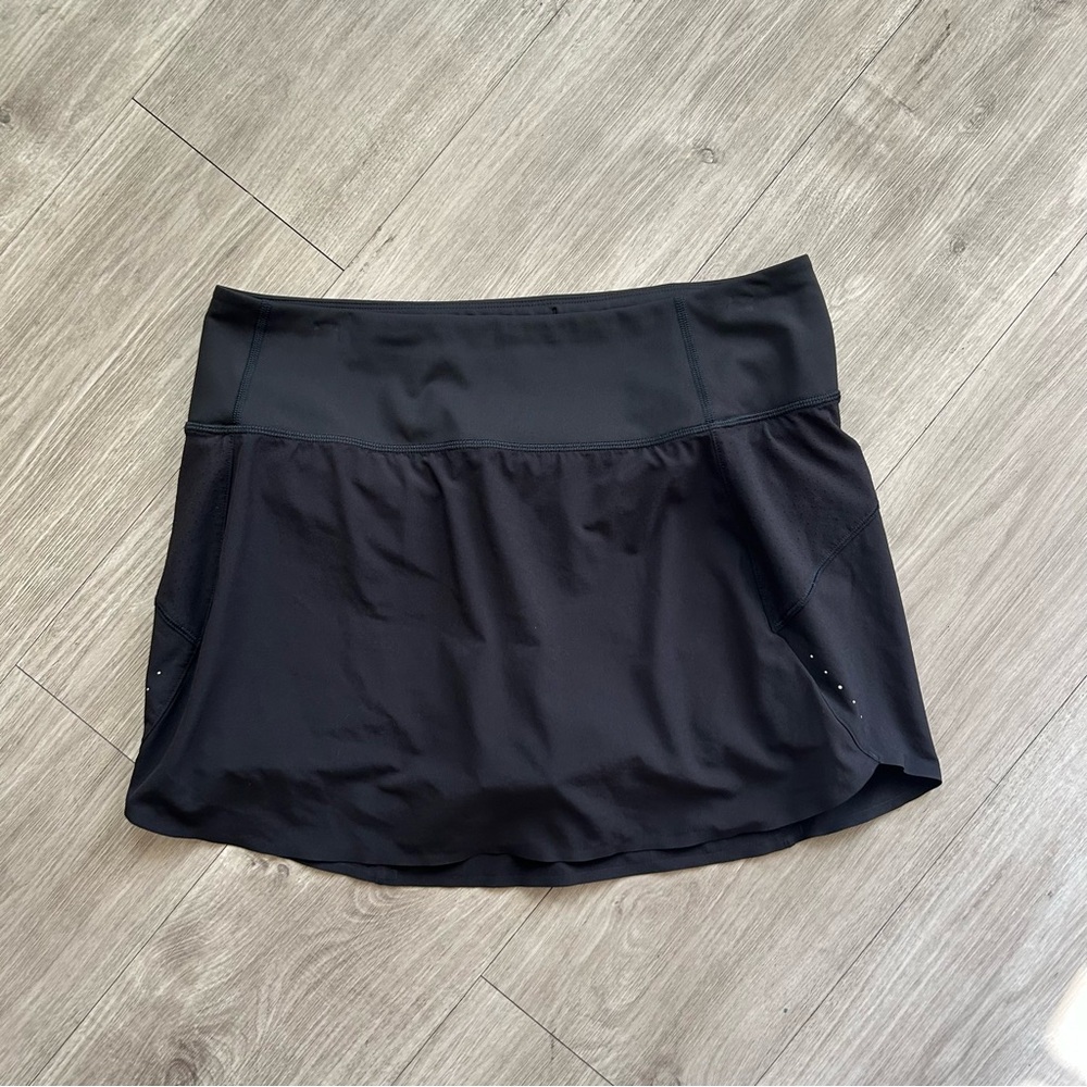 Athleta Black Ace Advantage Tennis running pickleball mini Skort